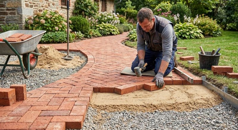 Brick Landscaping Installation in West Hartford, CT